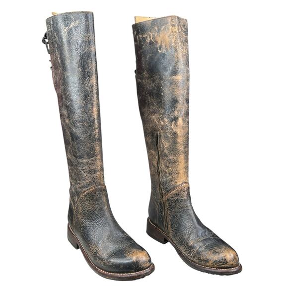 NWOT Bed Stu Women’s Manchester Brown Distressed Riding Boot Size US 7 - Picture 5 of 10